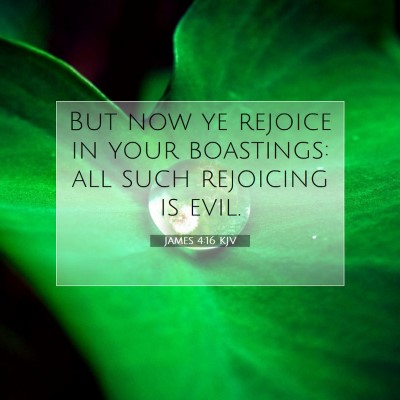 Picture 07 - James 4:16 KJV - But now ye rejoice in your boastings: all such - Bible Verse Picture
