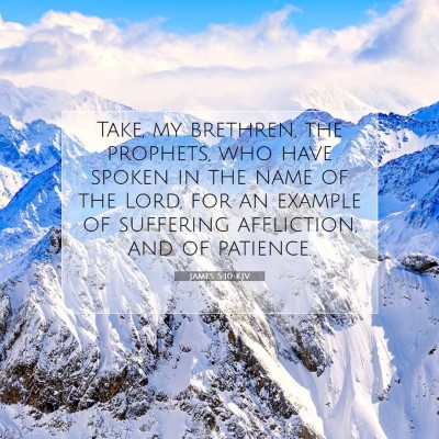 Picture 07 - James 5:10 KJV - Take, my brethren, the prophets, who have spoken - Bible Verse Picture