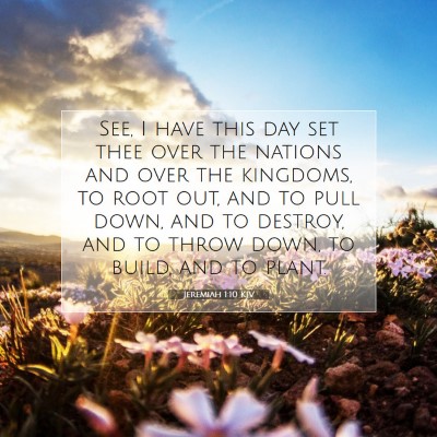 Picture 07 - Jeremiah 1:10 KJV - See, I have this day set thee over the nations - Bible Verse Picture