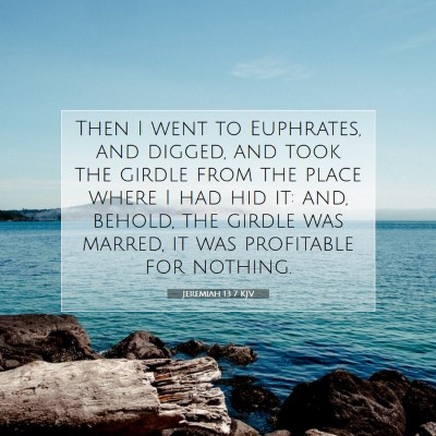 Picture 07 - Jeremiah 13:7 KJV - Then I went to Euphrates, and digged, and took - Bible Verse Picture