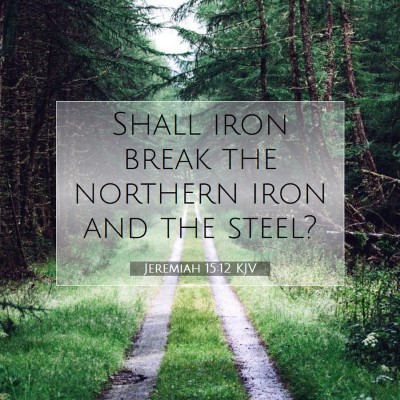 Picture 07 - Jeremiah 15:12 KJV - Shall iron break the northern iron and the - Bible Verse Picture