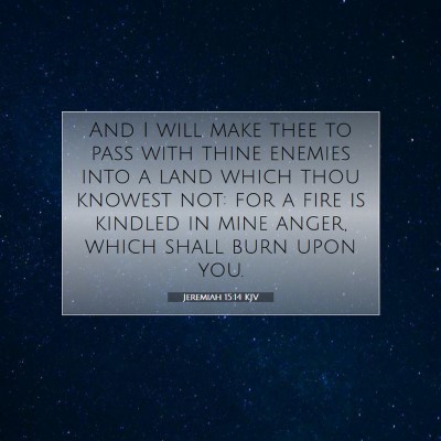 Picture 07 - Jeremiah 15:14 KJV - And I will make thee to pass with thine enemies - Bible Verse Picture