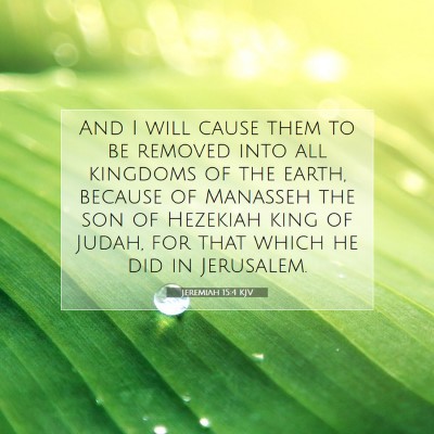 Picture 07 - Jeremiah 15:4 KJV - And I will cause them to be removed into all - Bible Verse Picture