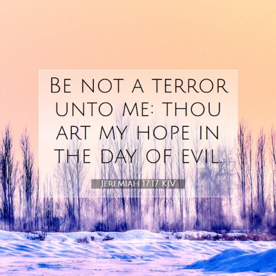Picture 07 - Jeremiah 17:17 KJV - Be not a terror unto me: thou art my hope in the - Bible Verse Picture