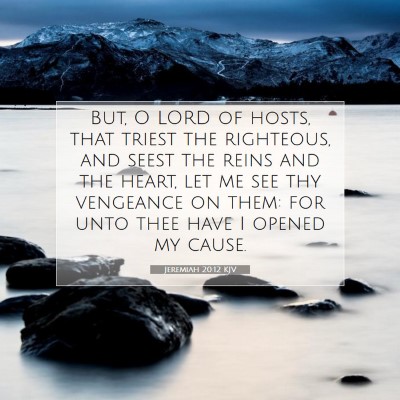 Picture 07 - Jeremiah 20:12 KJV - But, O LORD of hosts, that triest the righteous, - Bible Verse Picture