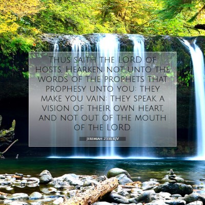 Picture 07 - Jeremiah 23:16 KJV - Thus saith the LORD of hosts, Hearken not unto - Bible Verse Picture