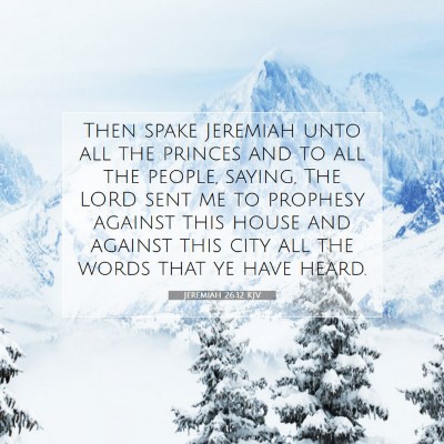 Picture 07 - Jeremiah 26:12 KJV - Then spake Jeremiah unto all the princes and to - Bible Verse Picture