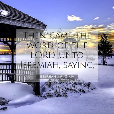 Picture 07 - Jeremiah 29:30 KJV - Then came the word of the LORD unto Jeremiah, - Bible Verse Picture