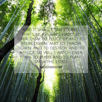 Picture 07 - Jeremiah 31:28 KJV - And it shall come to pass, that like as I have - Bible Verse Picture