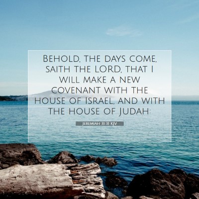 Picture 07 - Jeremiah 31:31 KJV - Behold, the days come, saith the LORD, that I - Bible Verse Picture