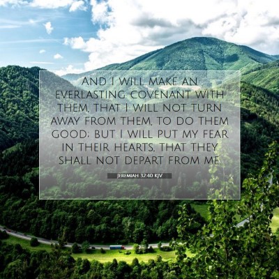 Picture 07 - Jeremiah 32:40 KJV - And I will make an everlasting covenant with - Bible Verse Picture