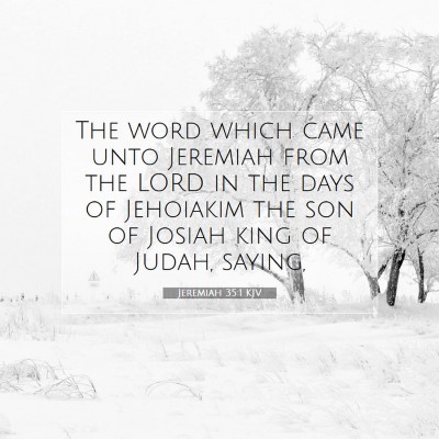 Picture 07 - Jeremiah 35:1 KJV - The word which came unto Jeremiah from the LORD - Bible Verse Picture