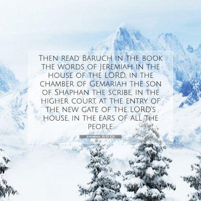 Picture 07 - Jeremiah 36:10 KJV - Then read Baruch in the book the words of - Bible Verse Picture