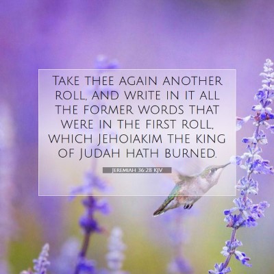Picture 07 - Jeremiah 36:28 KJV - Take thee again another roll, and write in it all - Bible Verse Picture