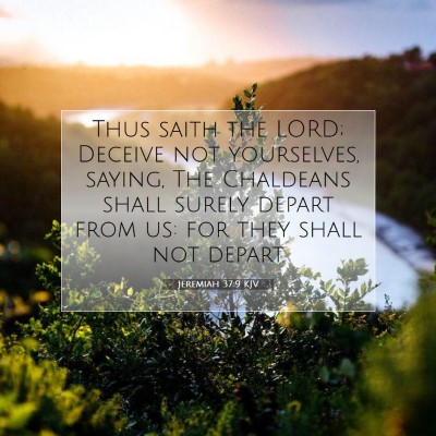 Picture 07 - Jeremiah 37:9 KJV - Thus saith the LORD; Deceive not yourselves, - Bible Verse Picture