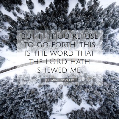 Picture 07 - Jeremiah 38:21 KJV - But if thou refuse to go forth, this is the word - Bible Verse Picture