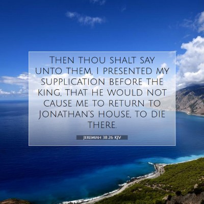 Picture 07 - Jeremiah 38:26 KJV - Then thou shalt say unto them, I presented my - Bible Verse Picture