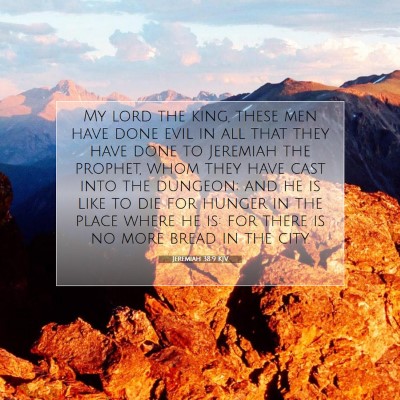Picture 07 - Jeremiah 38:9 KJV - My lord the king, these men have done evil in all - Bible Verse Picture