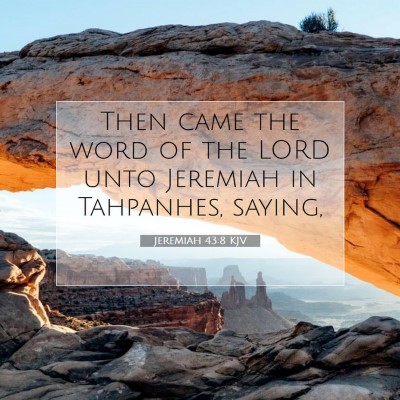 Picture 07 - Jeremiah 43:8 KJV - Then came the word of the LORD unto Jeremiah in - Bible Verse Picture
