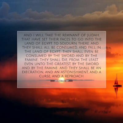 Picture 07 - Jeremiah 44:12 KJV - And I will take the remnant of Judah, that have - Bible Verse Picture