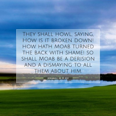 Picture 07 - Jeremiah 48:39 KJV - They shall howl, saying, How is it broken down! - Bible Verse Picture