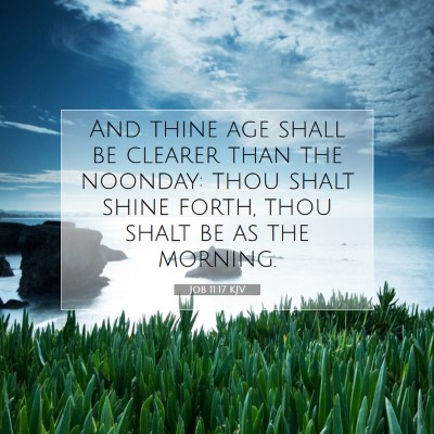 Picture 07 - Job 11:17 KJV - And thine age shall be clearer than the noonday: - Bible Verse Picture