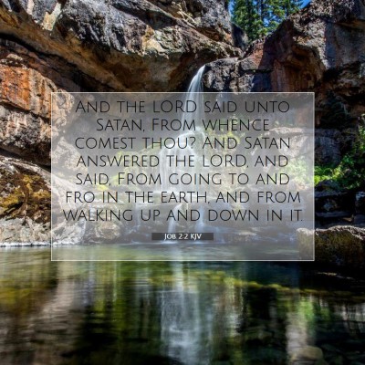Picture 07 - Job 2:2 KJV - And the LORD said unto Satan, From whence comest - Bible Verse Picture