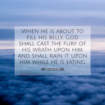 Picture 07 - Job 20:23 KJV - When he is about to fill his belly, God shall - Bible Verse Picture