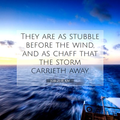 Picture 07 - Job 21:18 KJV - They are as stubble before the wind, and as chaff - Bible Verse Picture
