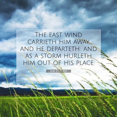 Picture 07 - Job 27:21 KJV - The east wind carrieth him away, and he - Bible Verse Picture