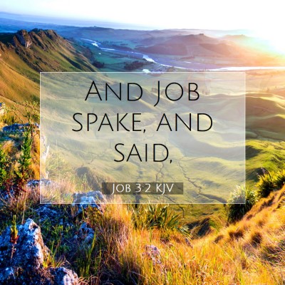Picture 07 - Job 3:2 KJV - And Job spake, and - Bible Verse Picture
