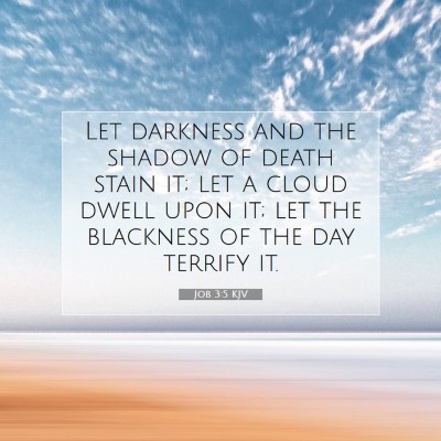 Picture 07 - Job 3:5 KJV - Let darkness and the shadow of death stain it; - Bible Verse Picture