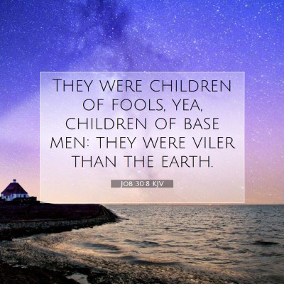 Picture 07 - Job 30:8 KJV - They were children of fools, yea, children of - Bible Verse Picture