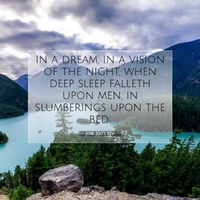 Picture 07 - Job 33:15 KJV - In a dream, in a vision of the night, when deep - Bible Verse Picture