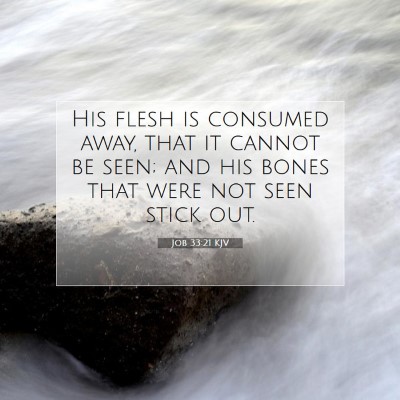Picture 07 - Job 33:21 KJV - His flesh is consumed away, that it cannot be - Bible Verse Picture
