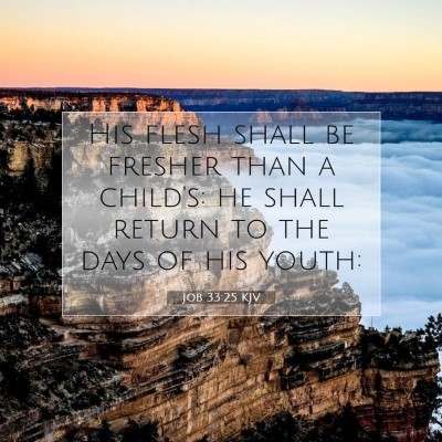 Picture 07 - Job 33:25 KJV - His flesh shall be fresher than a child's: he - Bible Verse Picture