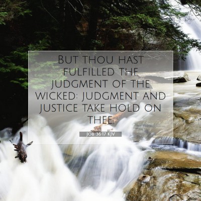 Picture 07 - Job 36:17 KJV - But thou hast fulfilled the judgment of the - Bible Verse Picture