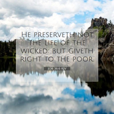Picture 07 - Job 36:6 KJV - He preserveth not the life of the wicked: but - Bible Verse Picture