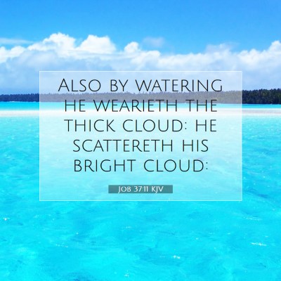 Picture 07 - Job 37:11 KJV - Also by watering he wearieth the thick cloud: he - Bible Verse Picture