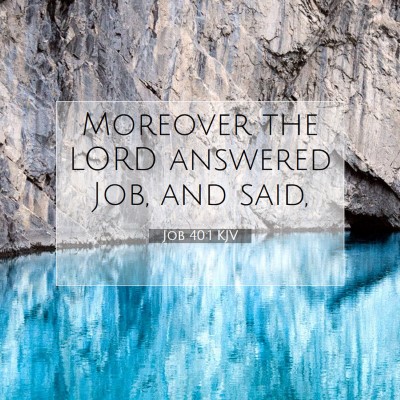 Picture 07 - Job 40:1 KJV - Moreover the LORD answered Job, and - Bible Verse Picture