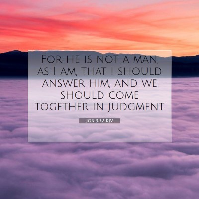 Picture 07 - Job 9:32 KJV - For he is not a man, as I am, that I should - Bible Verse Picture