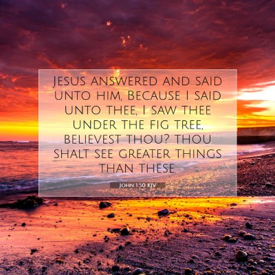 Picture 07 - John 1:50 KJV - Jesus answered and said unto him, Because I said - Bible Verse Picture