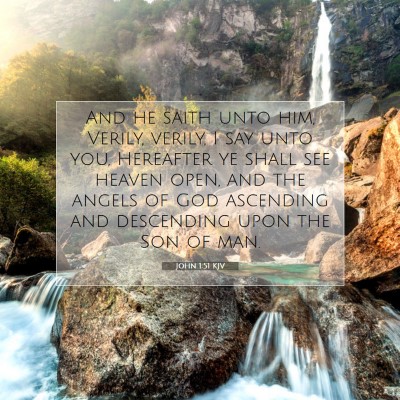 Picture 07 - John 1:51 KJV - And he saith unto him, Verily, verily, I say unto - Bible Verse Picture