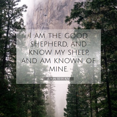 Picture 07 - John 10:14 KJV - I am the good shepherd, and know my sheep, and am - Bible Verse Picture