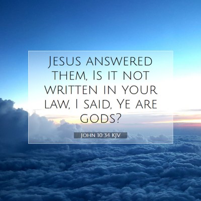 Picture 07 - John 10:34 KJV - Jesus answered them, Is it not written in your - Bible Verse Picture