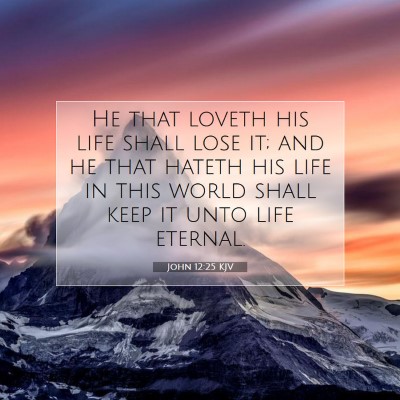 Picture 07 - John 12:25 KJV - He that loveth his life shall lose it; and he - Bible Verse Picture