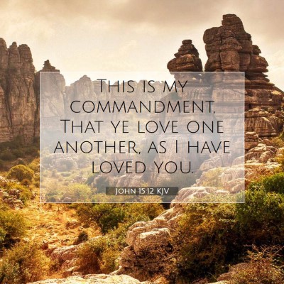 Picture 07 - John 15:12 KJV - This is my commandment, That ye love one another, - Bible Verse Picture