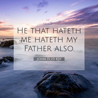 Picture 07 - John 15:23 KJV - He that hateth me hateth my Father - Bible Verse Picture