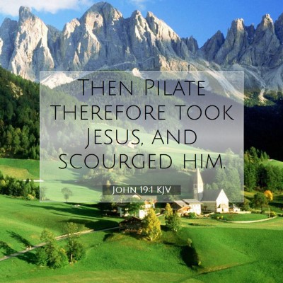Picture 07 - John 19:1 KJV - Then Pilate therefore took Jesus, and scourged - Bible Verse Picture