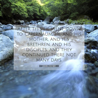 Picture 07 - John 2:12 KJV - After this he went down to Capernaum, he, and his - Bible Verse Picture